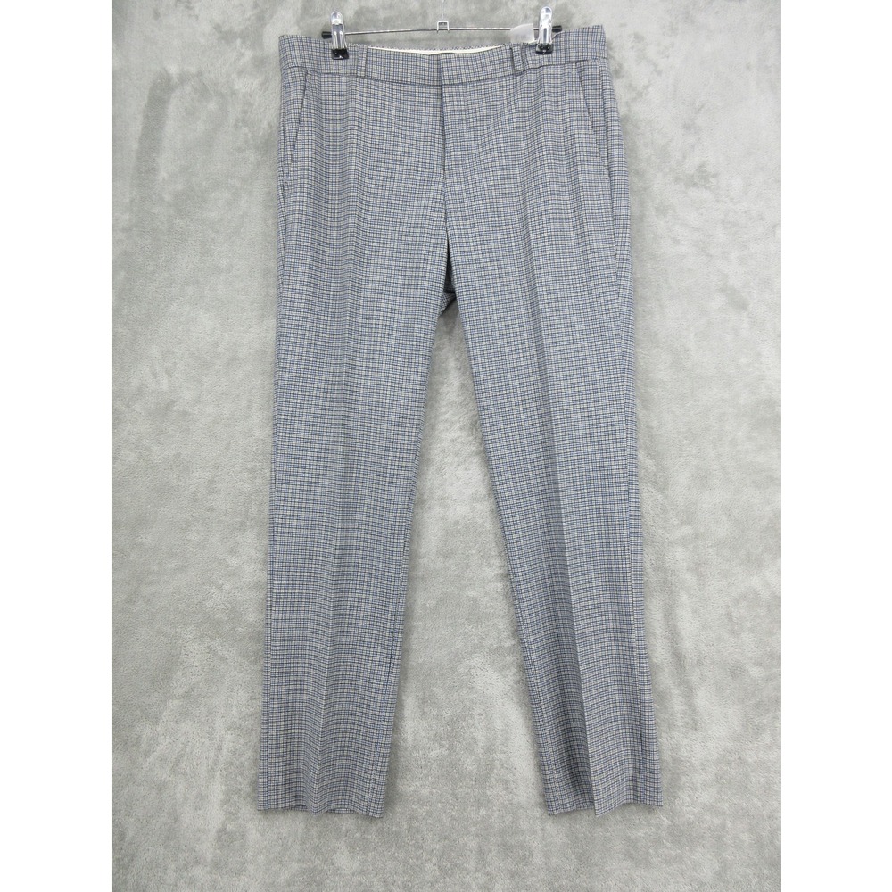 Banana Republic Pants Womens Size 10L Tall Ryan Slim Straight Plaid Wool Trouser
